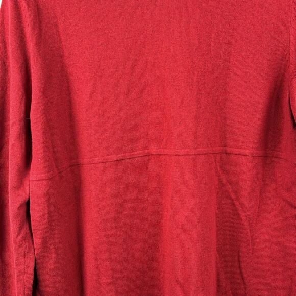 J. Jill Red Crewneck Sweater Petite Medium Long Sleeve Business Classic Women - Picture 10 of 11